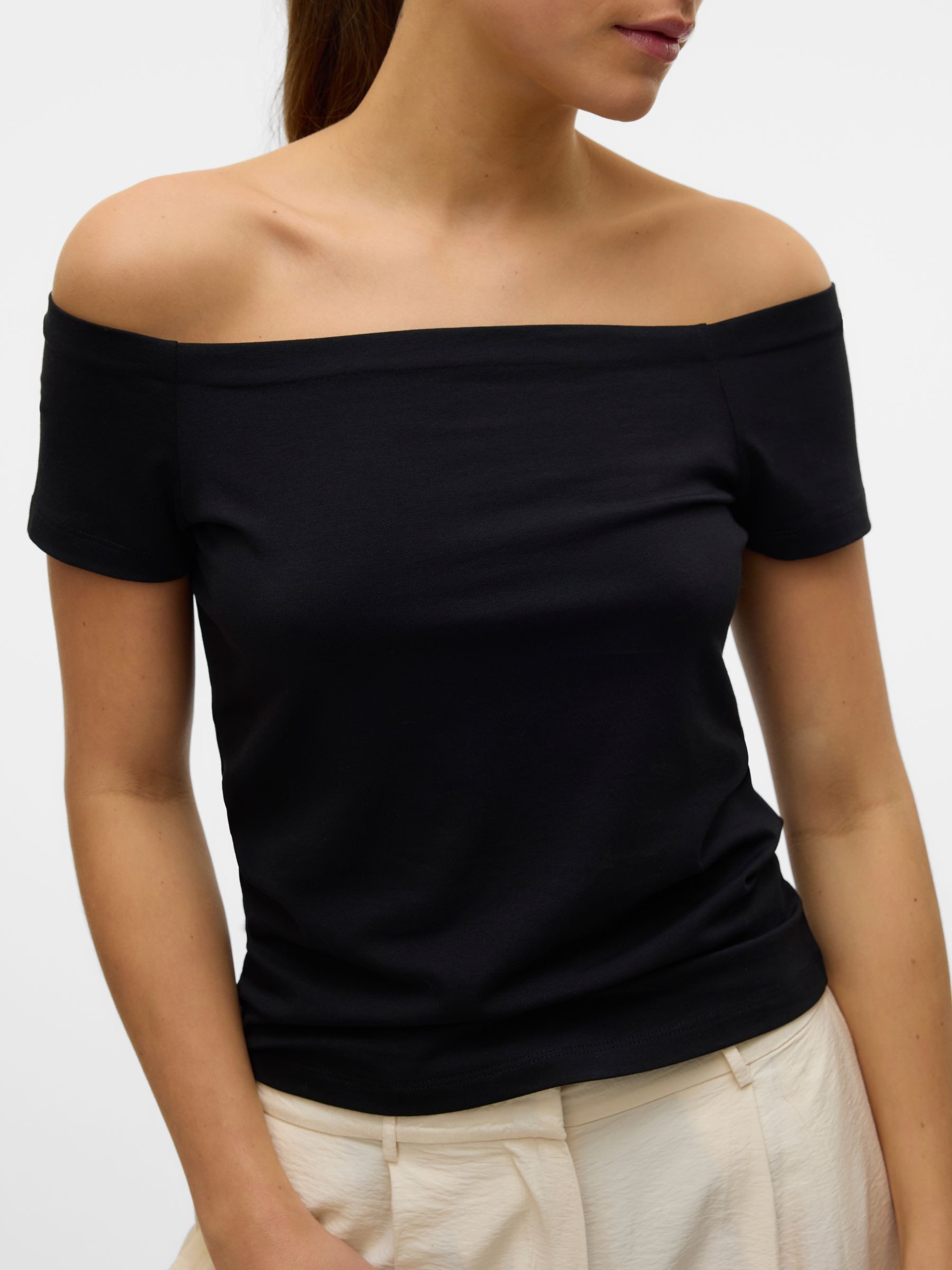 Vero Moda T-Shirt 2er-SET Schulterfreies Kurzarm günstig online kaufen