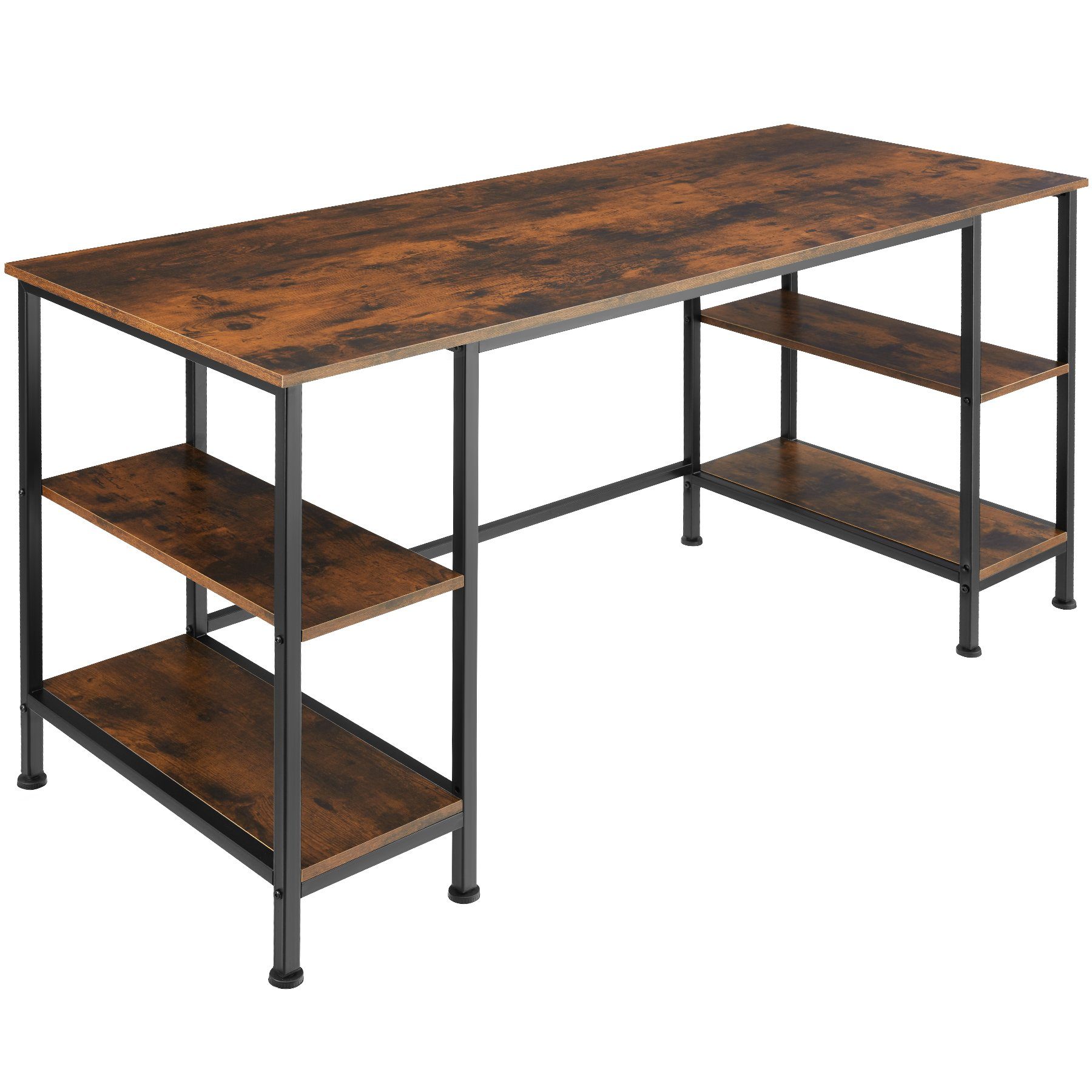 dunkel, Holz rustikal tectake tlg) Schreibtisch 1 (1-St., Stoke Industrial
