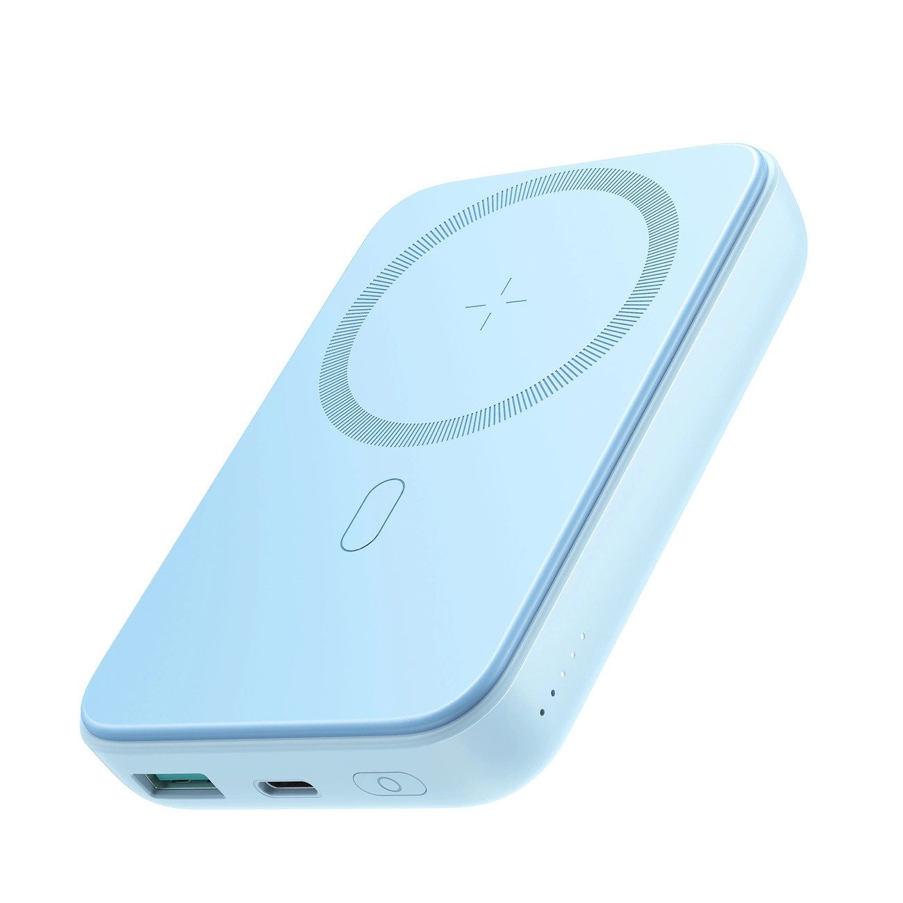 Powerbank + USB-A – USB-C 0,25 m Kabel – Hellblau 20 W 10000 mAh Powerbank