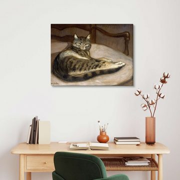 Posterlounge Leinwandbild Théophile-Alexandre Steinlen, Katze auf einem Sessel, Malerei