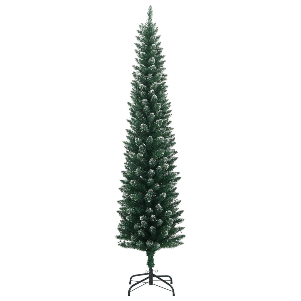 vidaXL LED Baum Künstlicher Weihnachtsbaum Schlank 150 LEDs 150 cm