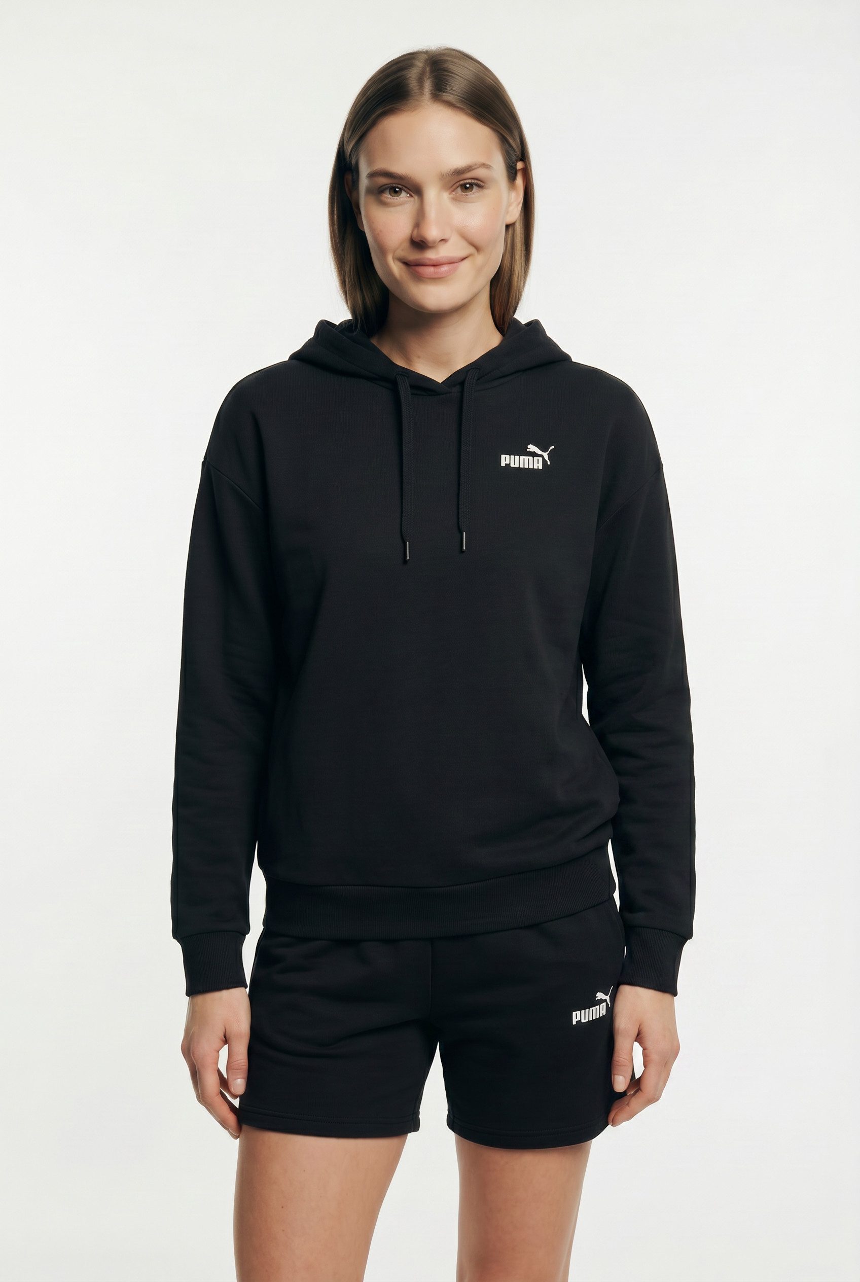 Puma Trainingsanzug SHORT HOODED RELAXED SWEAT SUIT 7" TR OP (2-tlg), mit verstellbarer Kapuze, mit Seitennahttaschen, entspannte Passform, Ansicht 1