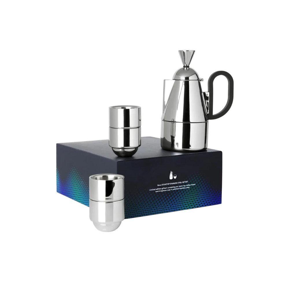 Tom Dixon Brew (5-teilig) Steel Geschenkset Espressobereiter Kaffeebereiter