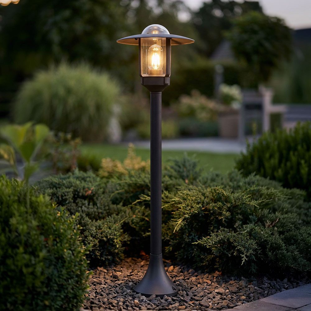 V-TAC LED Laterne, Leuchtmittel inklusive, Warmweiß, LED Außenstehleuchte Standleuchte Gartenlampe IP44 Schwarz H 97,5 cm