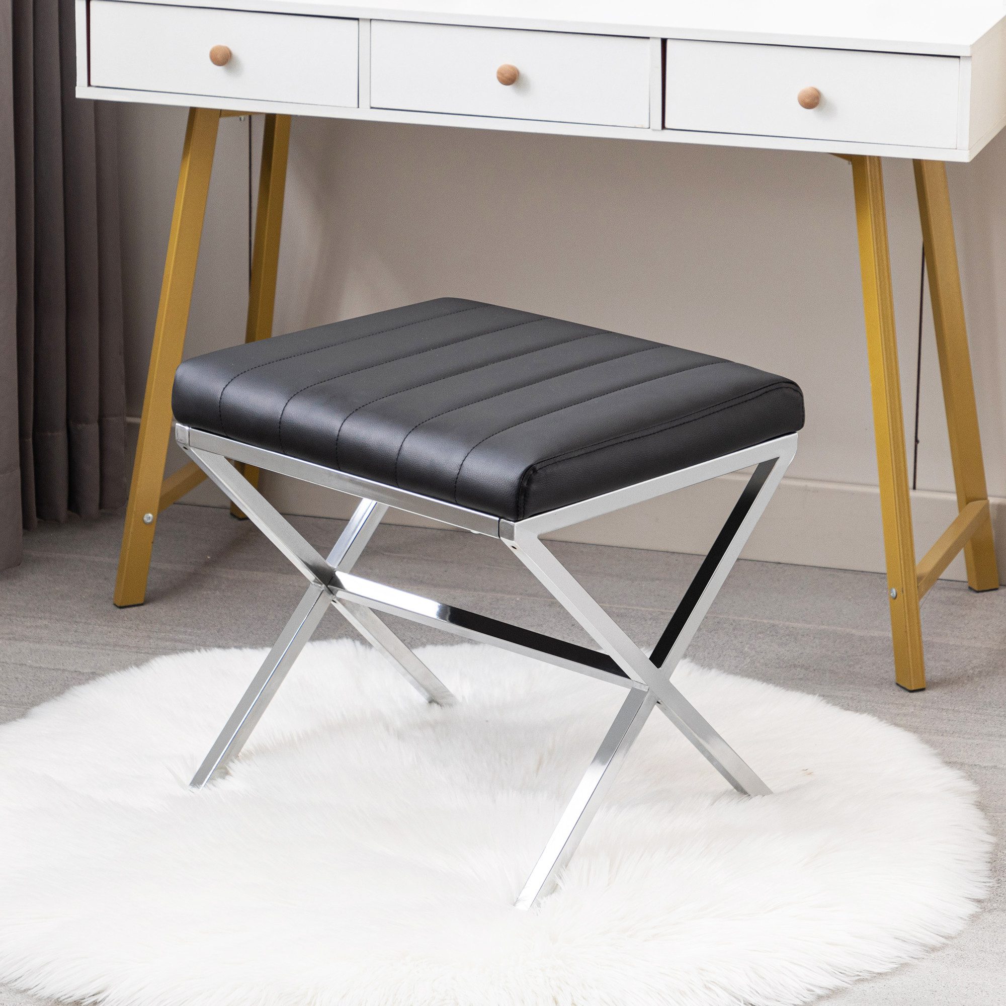 Duhome Hocker (9196A1), Sitzhocker Polsterhocker Fußhocker Gepolstert Hocke günstig online kaufen