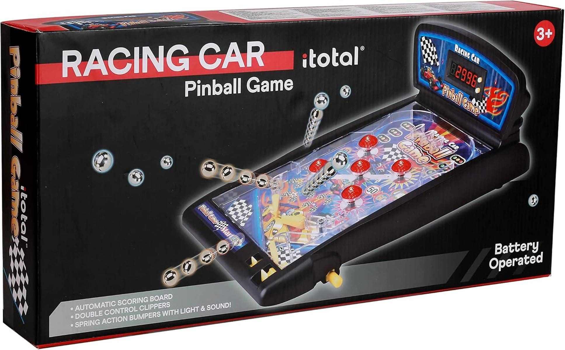 I-TOTAL Spiel I-TOTAL® Pinball Space Galaxy Flipper Weltraum Retro-Vintage-Display, Tischflipper