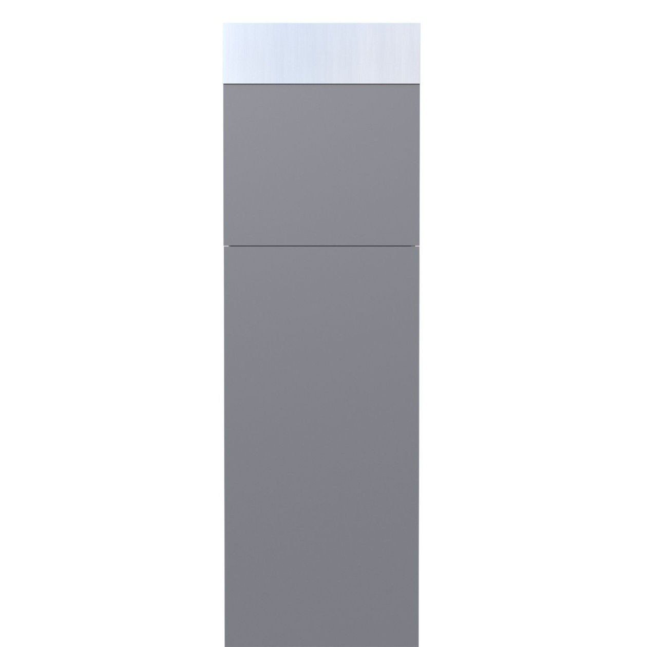 Thumbnail - Bravios Briefkasten Standbriefkasten The Box Grau Metallic mit Edelst