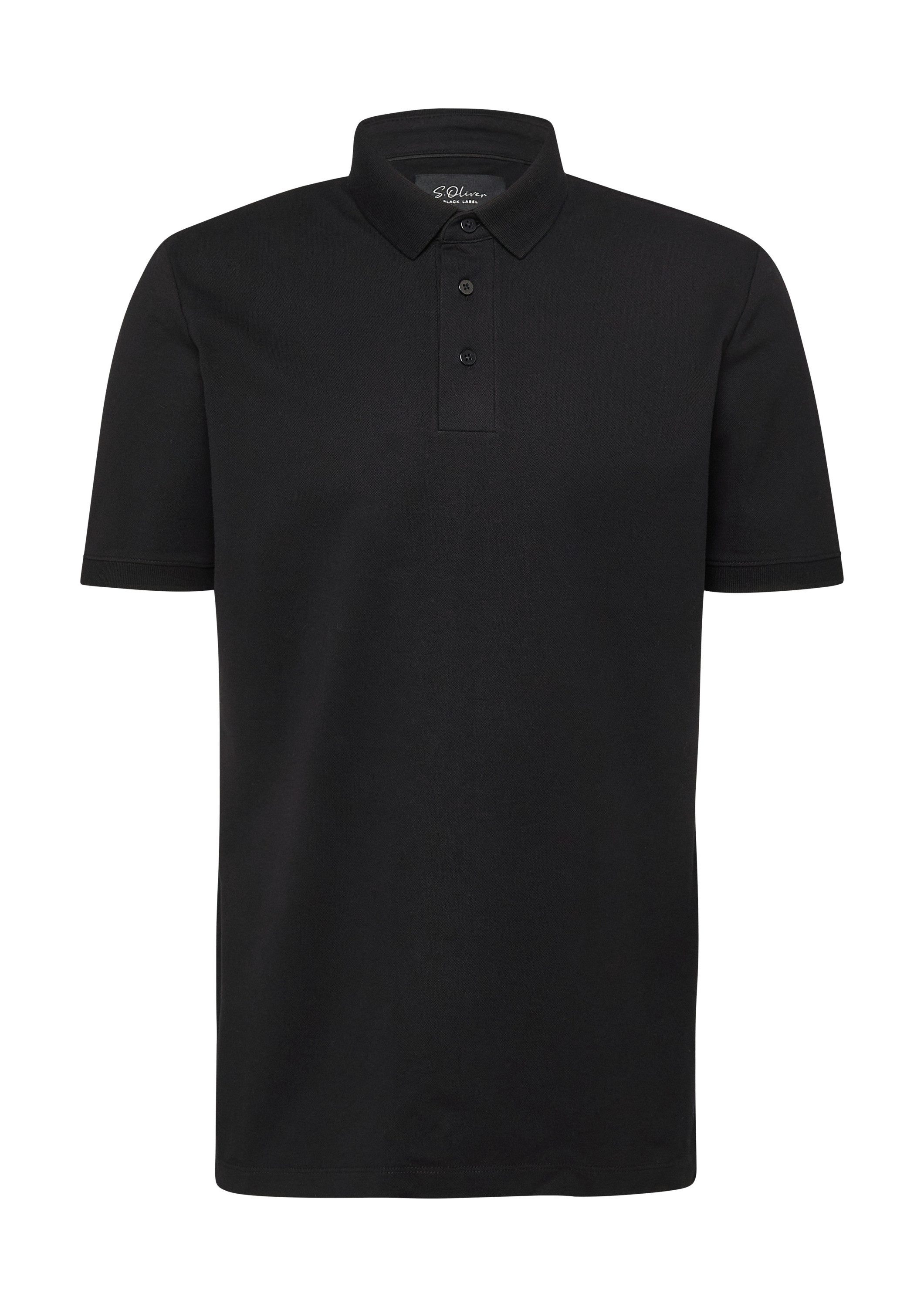 s.Oliver Kurzarmshirt Polo-Shirt Poloshirt aus elastischem Baumwollmix-Piqu günstig online kaufen