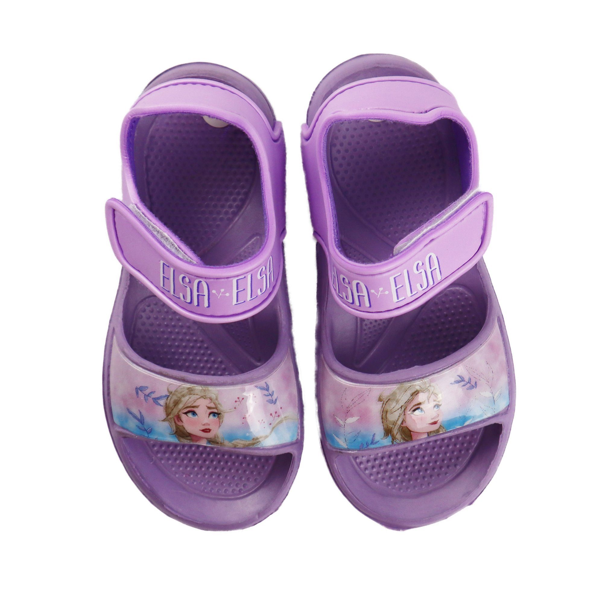 Blau Lila oder Mädchen 31, bis Die Eiskönigin Disney mit Klettverschluss Sandale Sandalen Frozen 22 Gr.