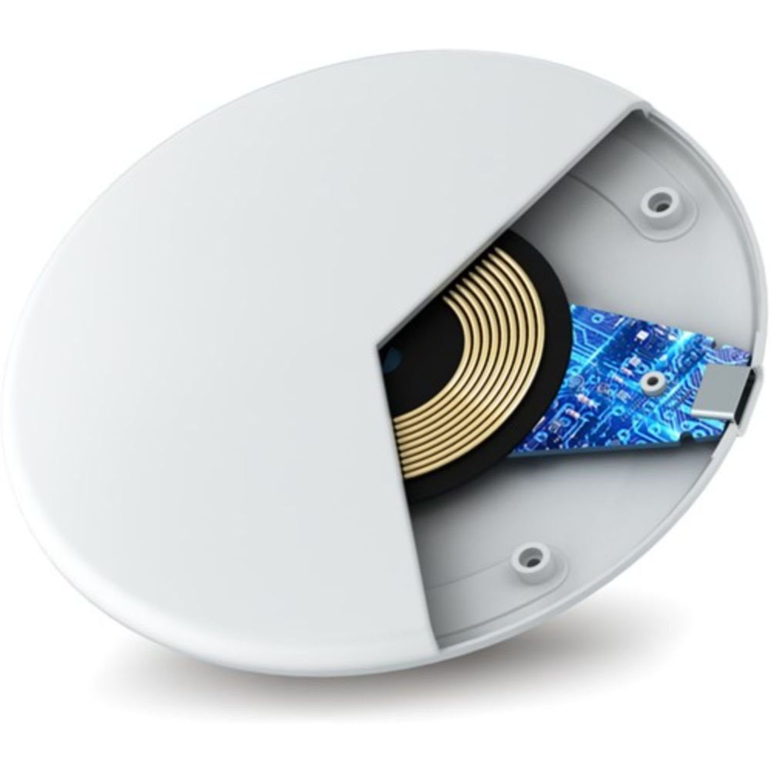 COFI 1453 15W Universal Kabelloses Lade-Tischpad für Android und iOS Weiß USB-Ladegerät