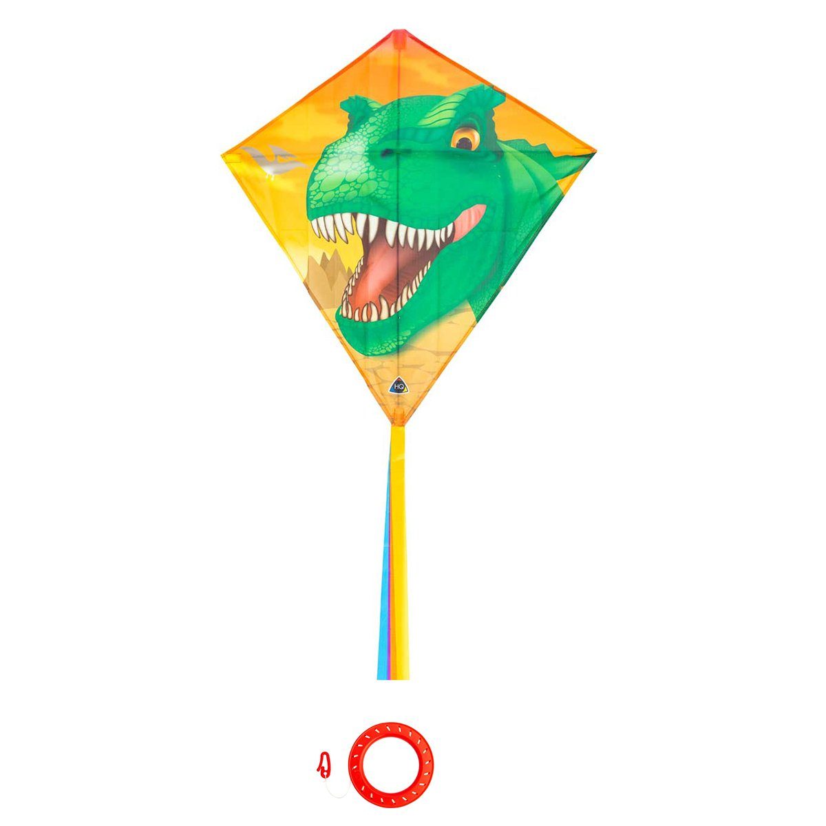 Flug-Drache Kinderdrachen Einleiner Drachen HQ Eddy T-Rex 68 cm Flugdrachen