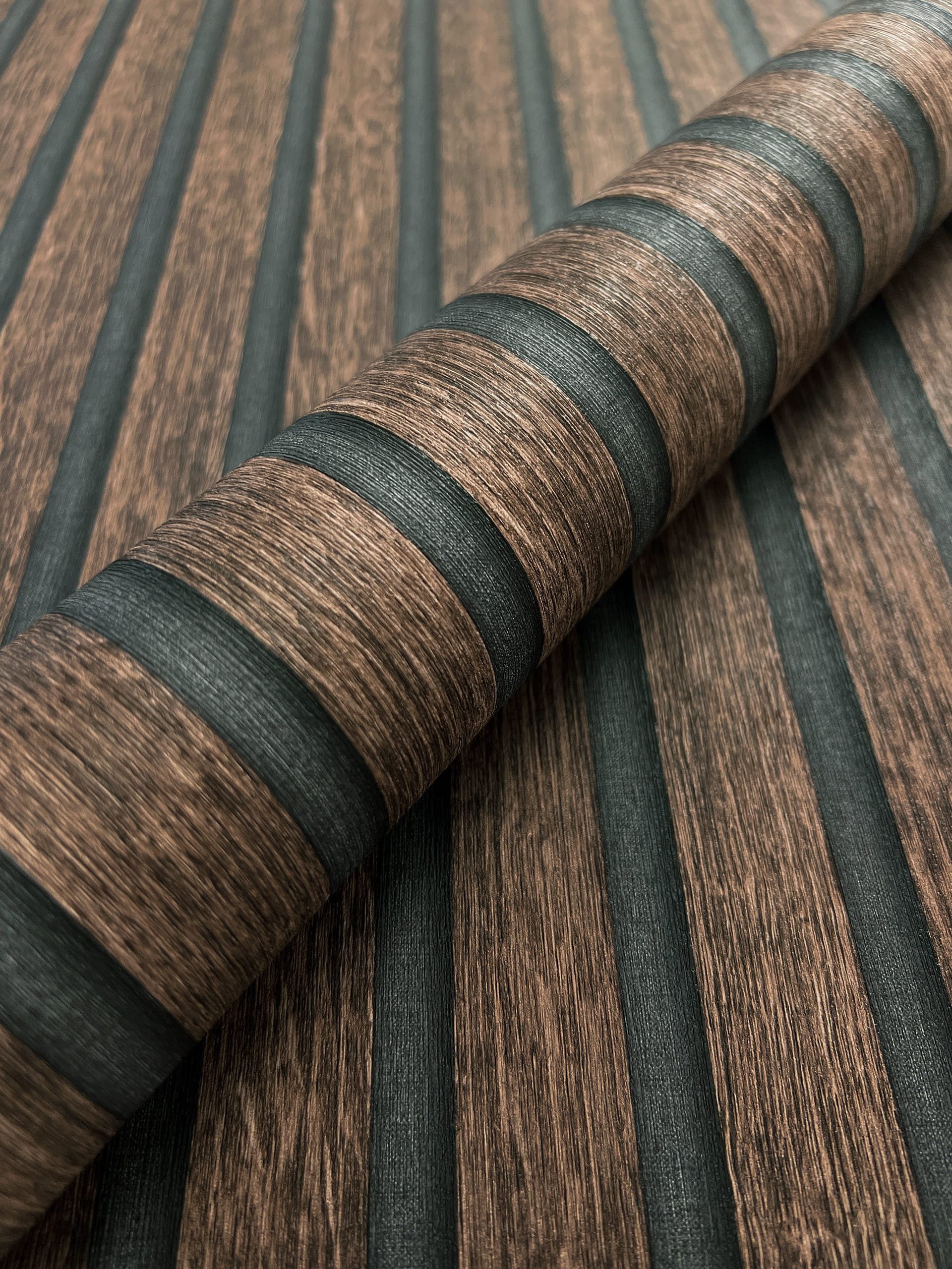 Newroom Vliestapete, Braun Tapete Skandinavisch Paneele - Holzwandpaneele W günstig online kaufen