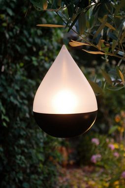Arnusa LED Solarleuchte Gartenlampe Tropfen 3er Set Laterne Solar Tischleuchte hängend, Dämmerungssensor, LED fest integriert, Warm-Weiß, zum Aufhängen oder Stellen