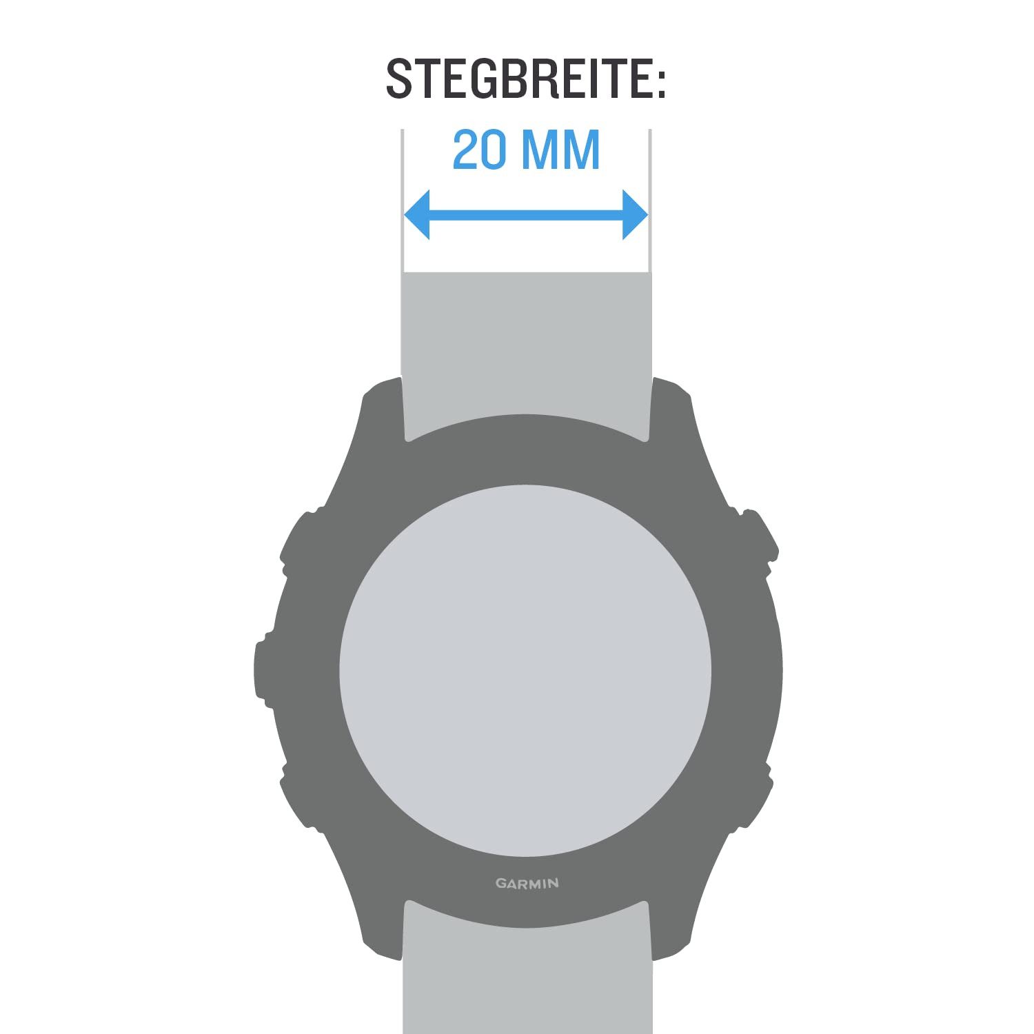 Garmin Uhrenarmband Ultrafit-Armband 26 mm, Nylon, Schwarz, elastisch, antimikrobiell