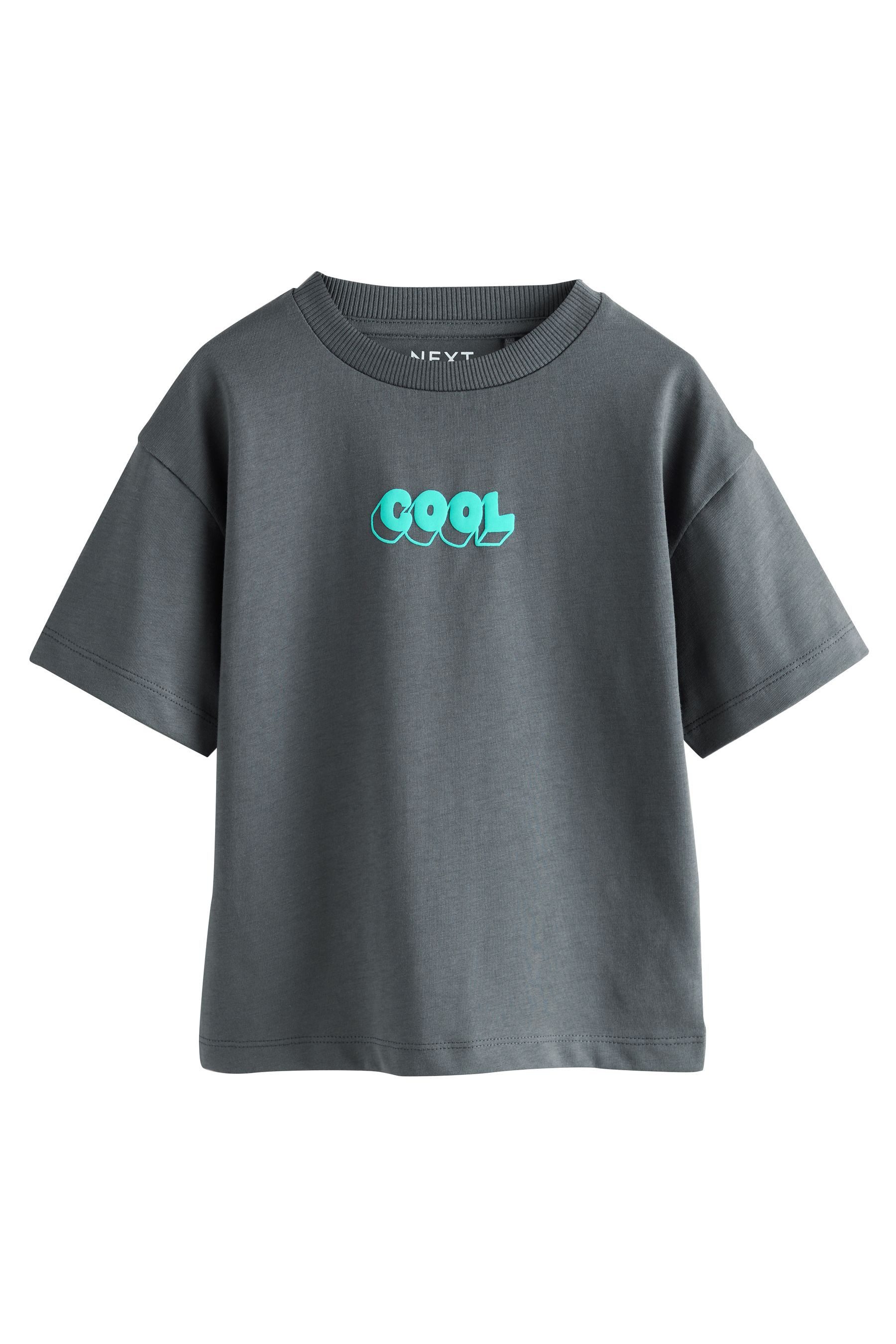 Next T-Shirt Kurzärmeliges T-Shirt mit kleiner Grafik (1-tlg)