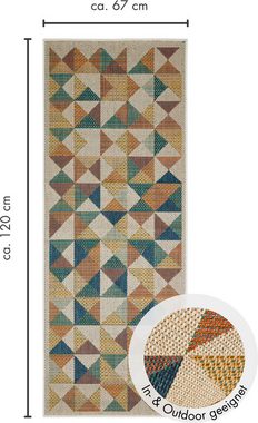 Teppich Sedona Dreieck, Andiamo, rechteckig, Höhe: 6 mm, Flachgewebe, modernes Design, In- und Outdoor geeignet