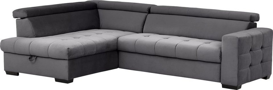 exxpo - sofa fashion Ecksofa Otusso, Steppung im Sitzbereich, Wahlweise mit  Bettfunktion und Bettkasten