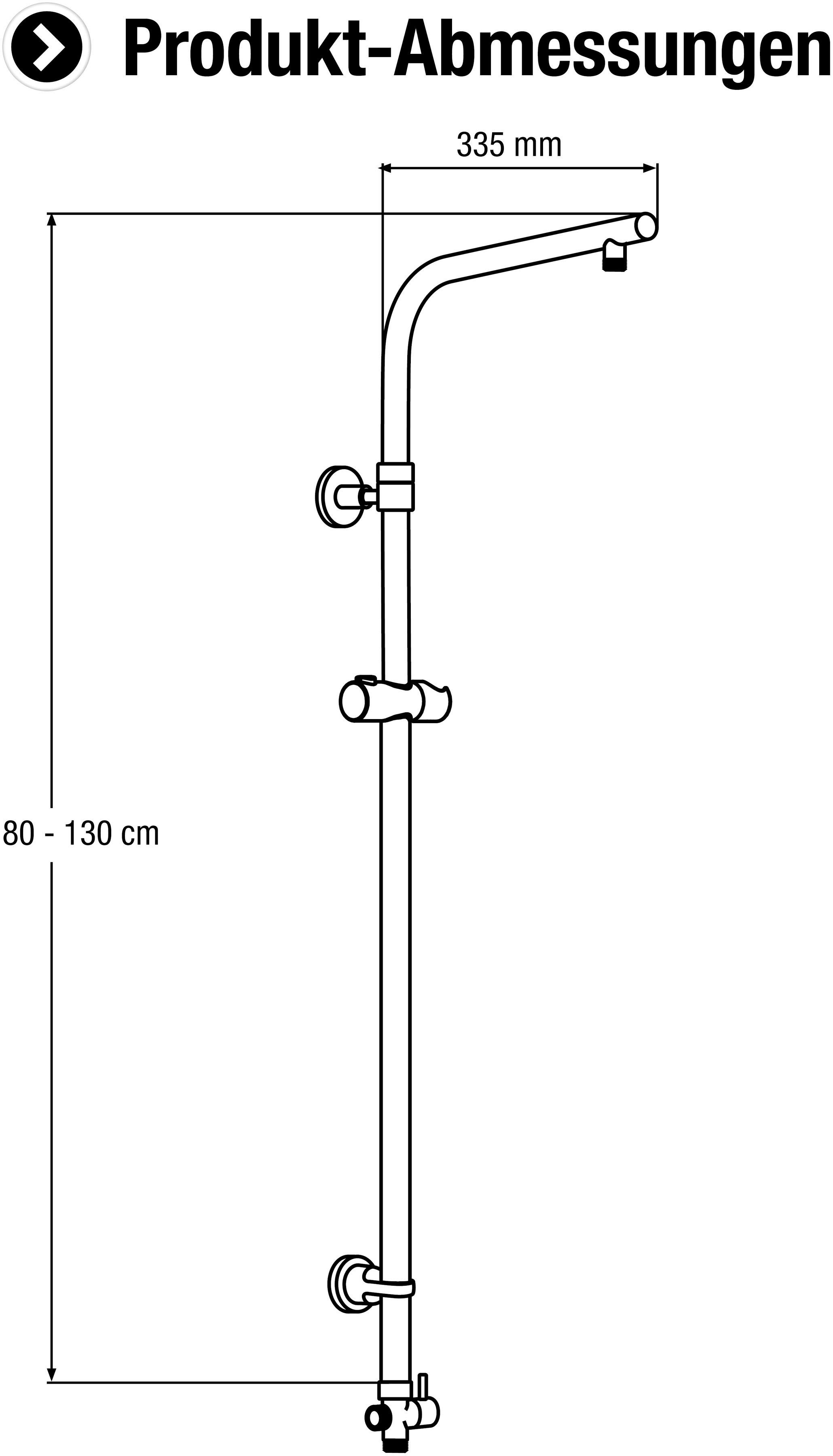 CORNAT Steigrohr 80 - 130 cm - Höhenverstellbar - Mit Umschalter & Handbrau günstig online kaufen