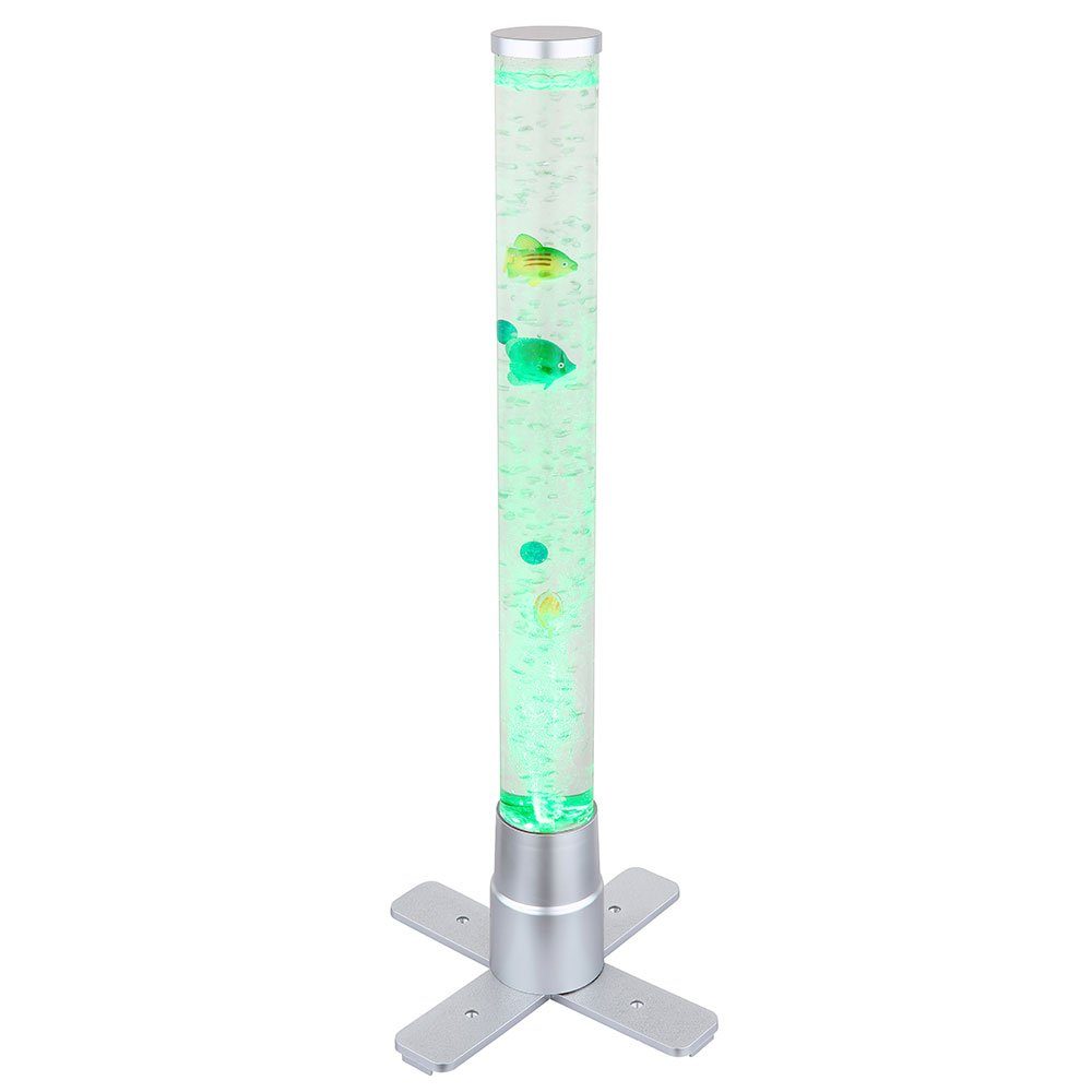 Farbwechsel, Wassersprudelsäule Sprudelsäule fest Wassersäule Globo RGB LED Farbwechsel LED-Leuchtmittel LED Stehlampe, verbaut, Fische