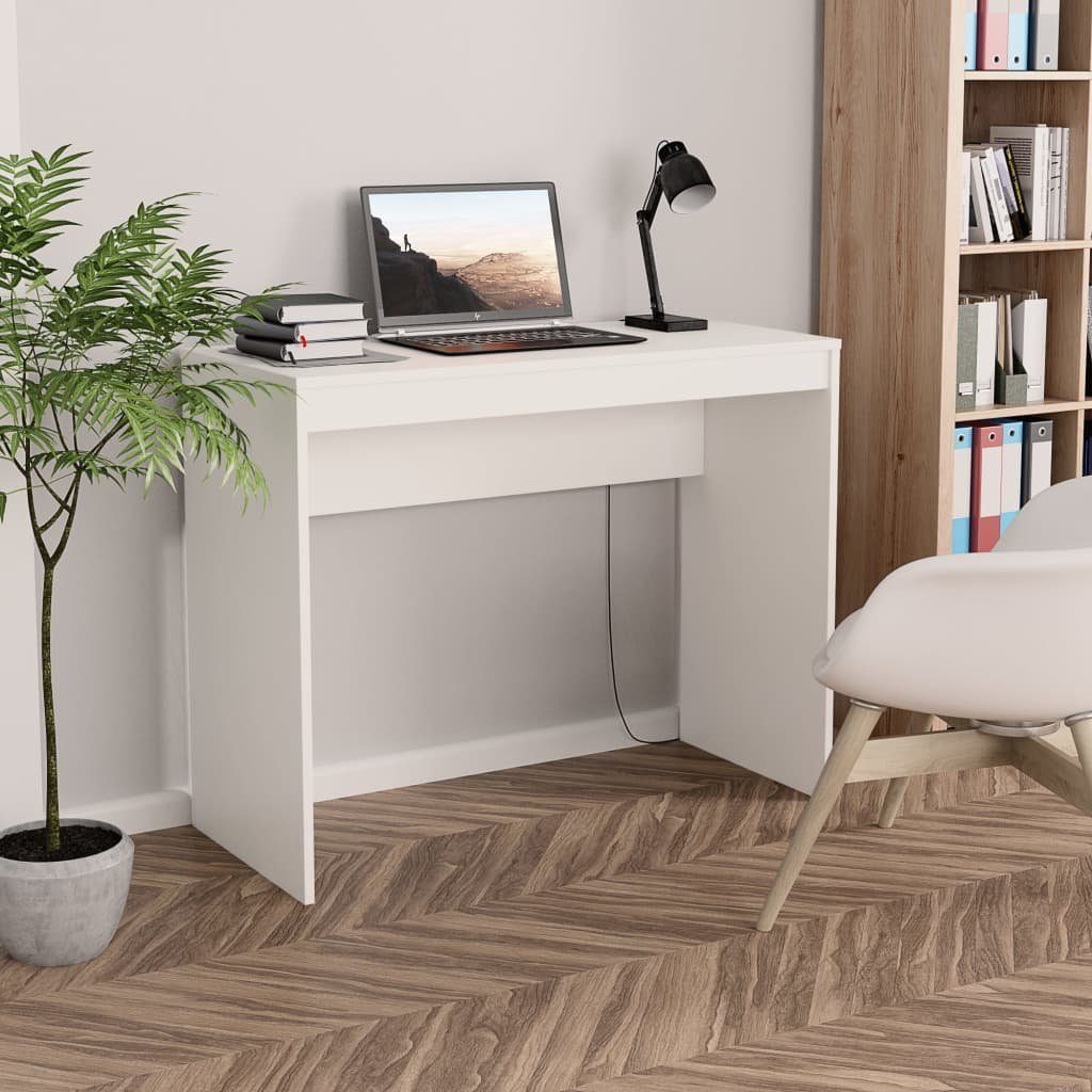 furnicato Schreibtisch 90 x 40 x 72 cm Weiß (1-St), Kratzfester Computertisch mit quadratischen Beinen für dein Büro