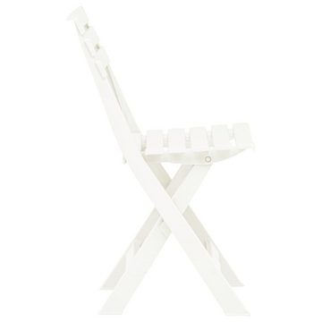 furnicato Gartenstuhl Klappbare Gartenstühle 2 Stk. Kunststoff Weiß