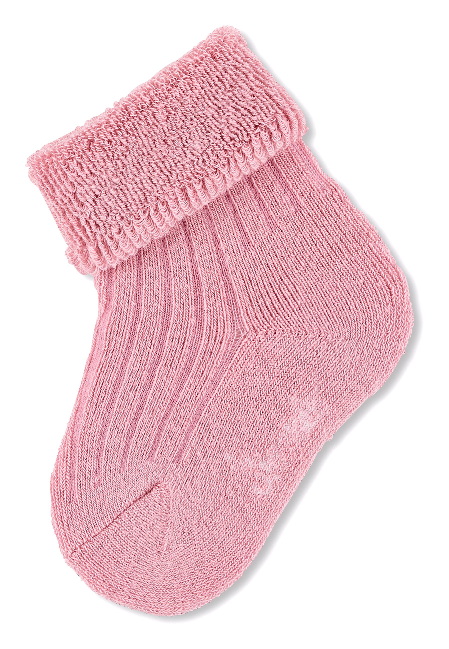 Sterntaler® Basicsocken Baby Socken uni (Söckchen mit Vollplüsch, Kindersocken gemustert) Babysocken mit süßen Motiven, Kurzsocken mit Umschlag