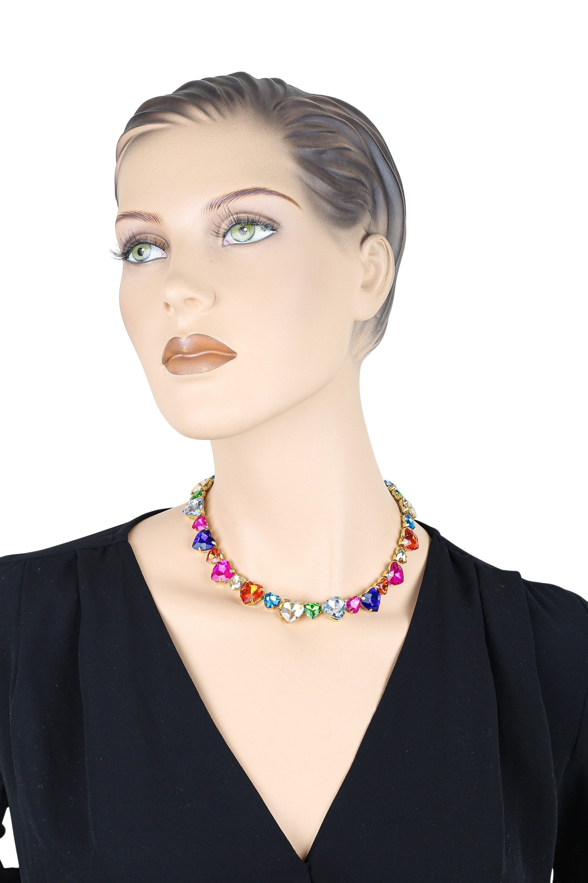 COLLEZIONE ALESSANDRO Kette mit Anhänger Heartshine, mit funkelnden Glasherzen