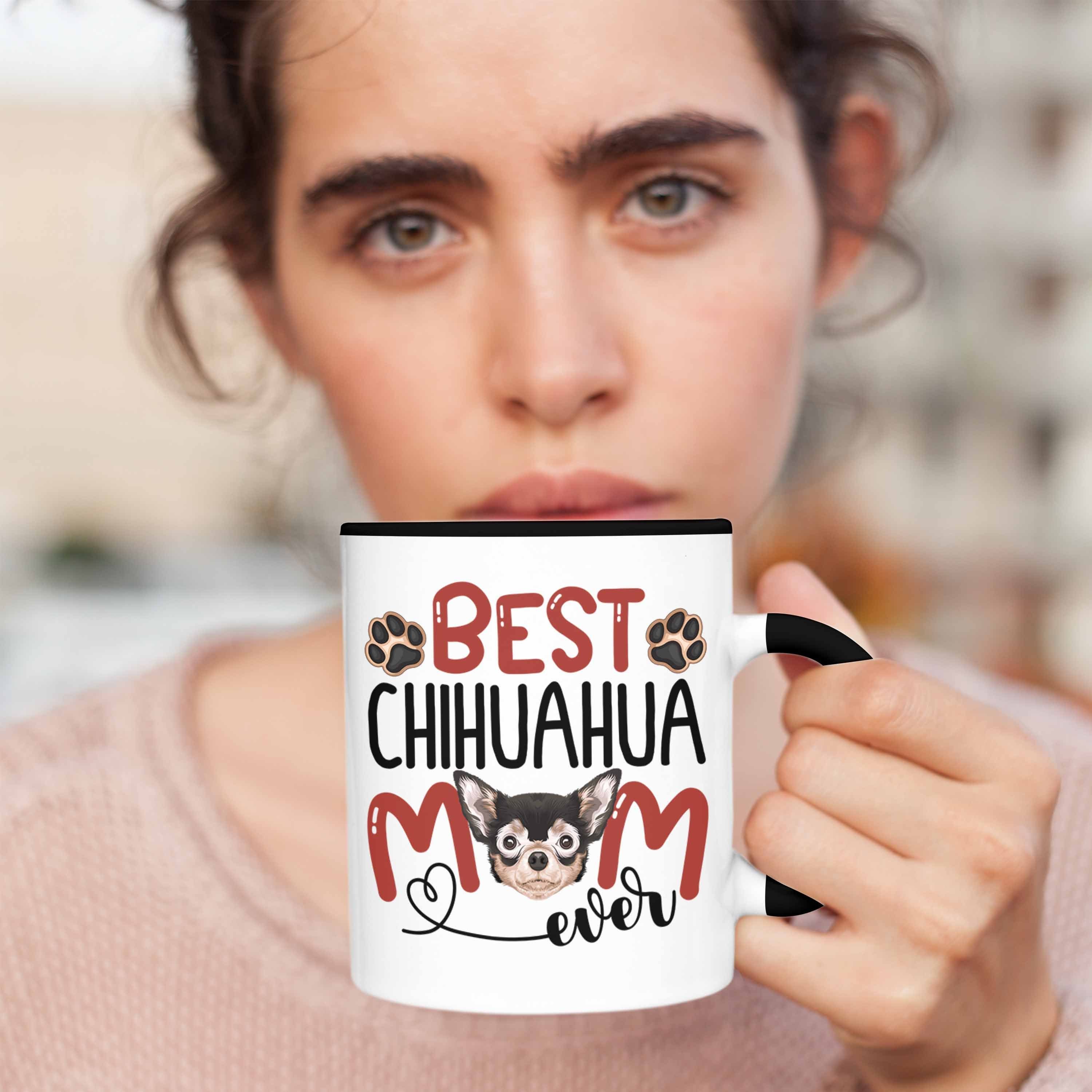 Besitzerin Tasse Tasse Spruch Geschenkidee Schwarz B Chihuahua Trendation Lustiger Geschenk Mom