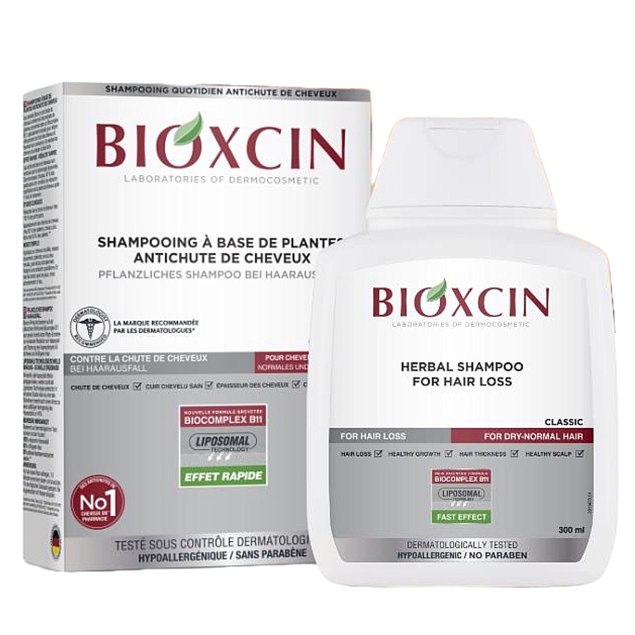 Bioxcin Haarshampoo Bioxcin Shampoo gegen Haarausfall für Normales & Trockenes Haar 300 ml