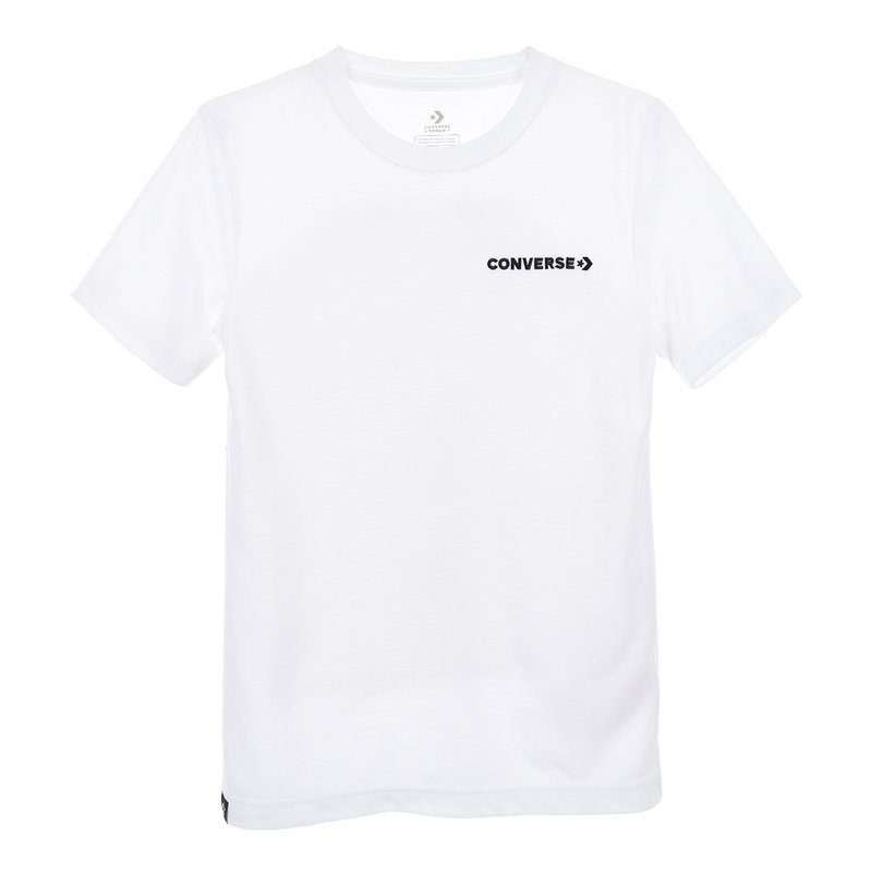 Converse T-Shirt CHEST HIT STRIP WDMK Short Sleeve TEE - für Kinder WHITE | Sport-T-Shirts