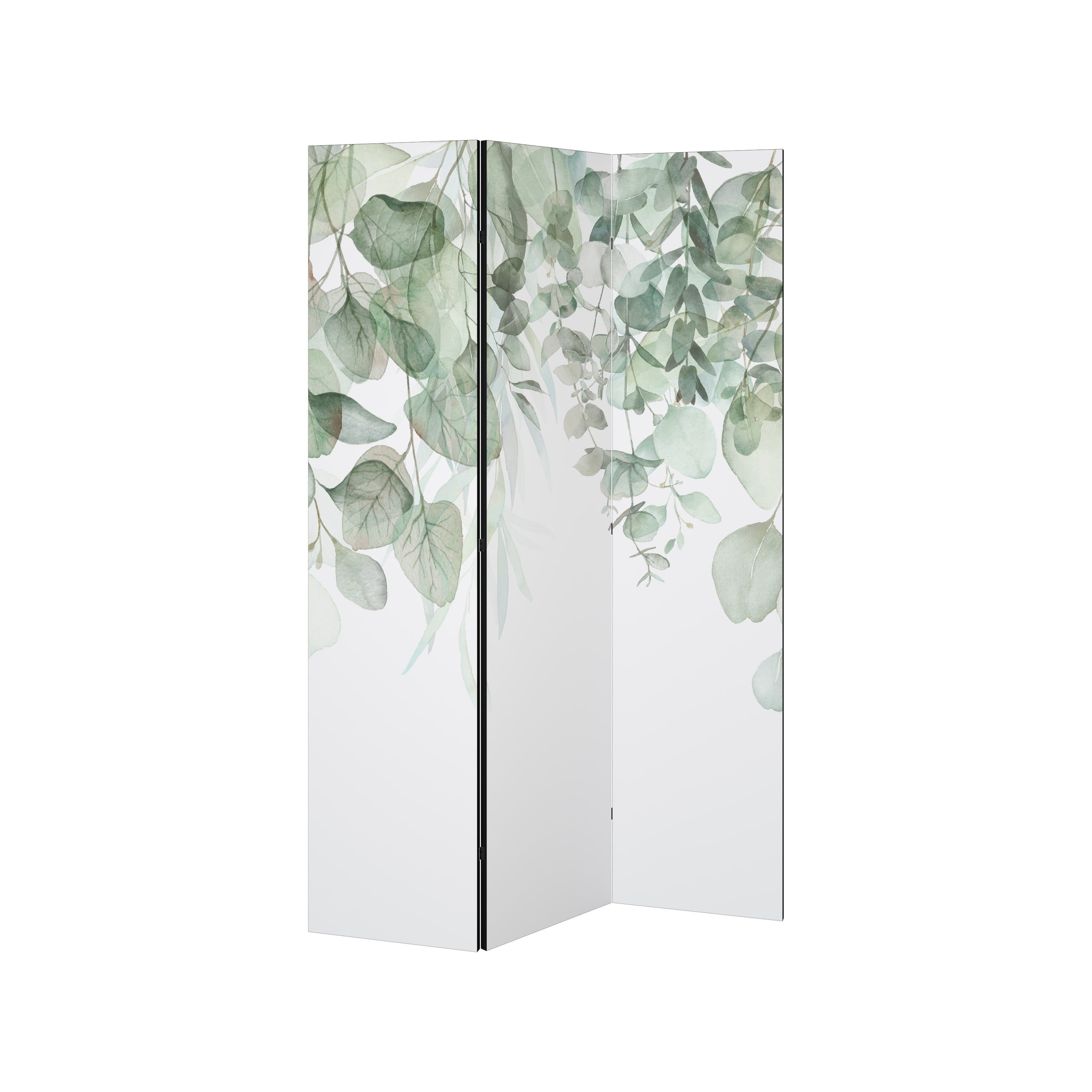 SPACEREBELS Paravent PURE VERDURE (1 St), Raumteiler mit 3 Paneelen, einseitig bedruckt, 114 x 168 cm