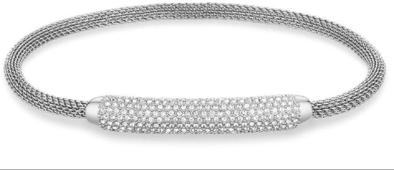 Bering Gliederarmband Arctic Pavé Armreif Glänzend Silber Edelstahl Kristallglas