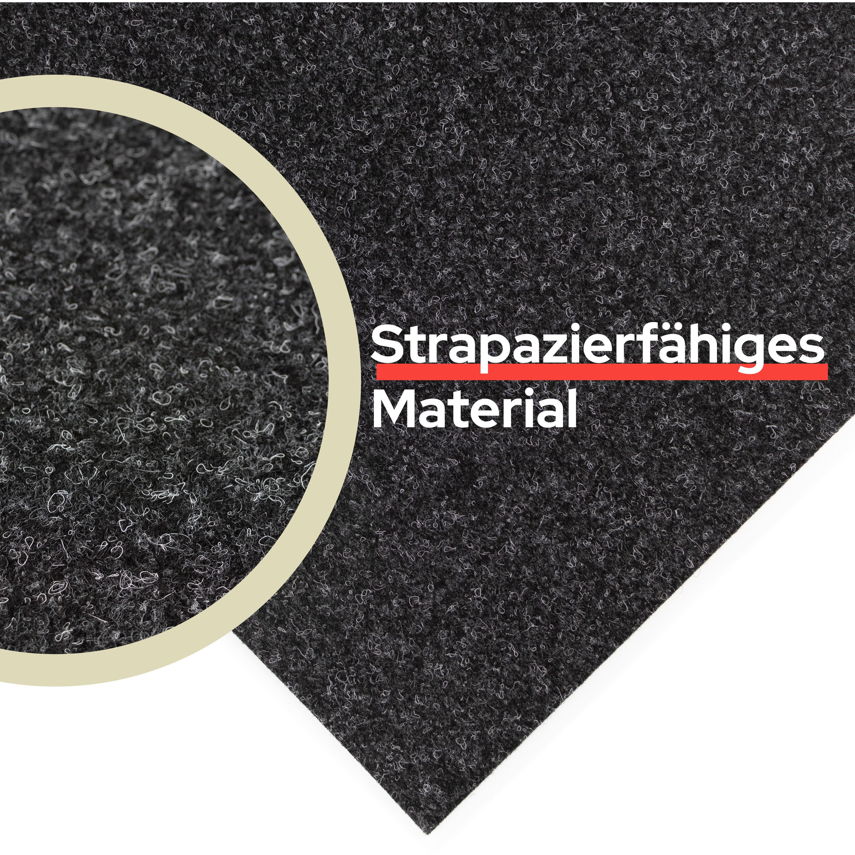 Primaflor-Ideen in Textil Teppichboden Nadelfilz REWIND, Gesamthöhe 5 mm, Made in Belgium, rechteckig, Breite 200 cm, Uni Farben, robust & strapazierfähig