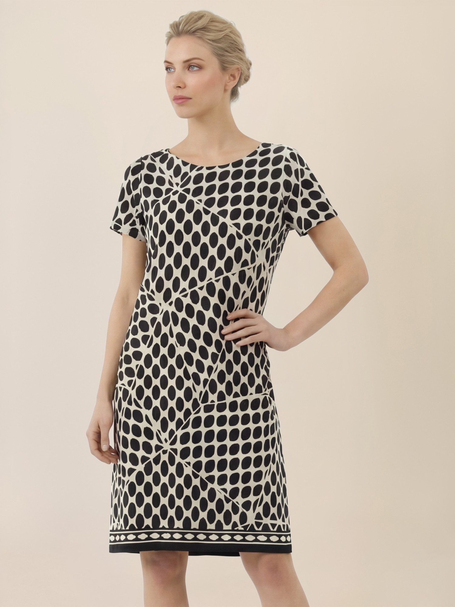 Apart Jerseykleid mit Grafikprint und Rundhalsausschnitt