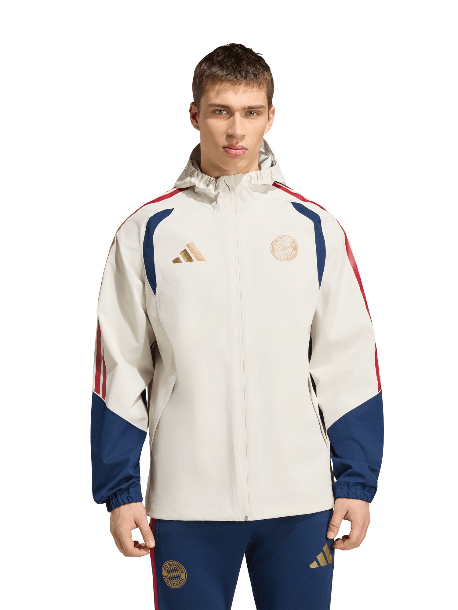 adidas Performance Regenjacke FC Bayern München, Regenjacke Teamline, Herren, Off white