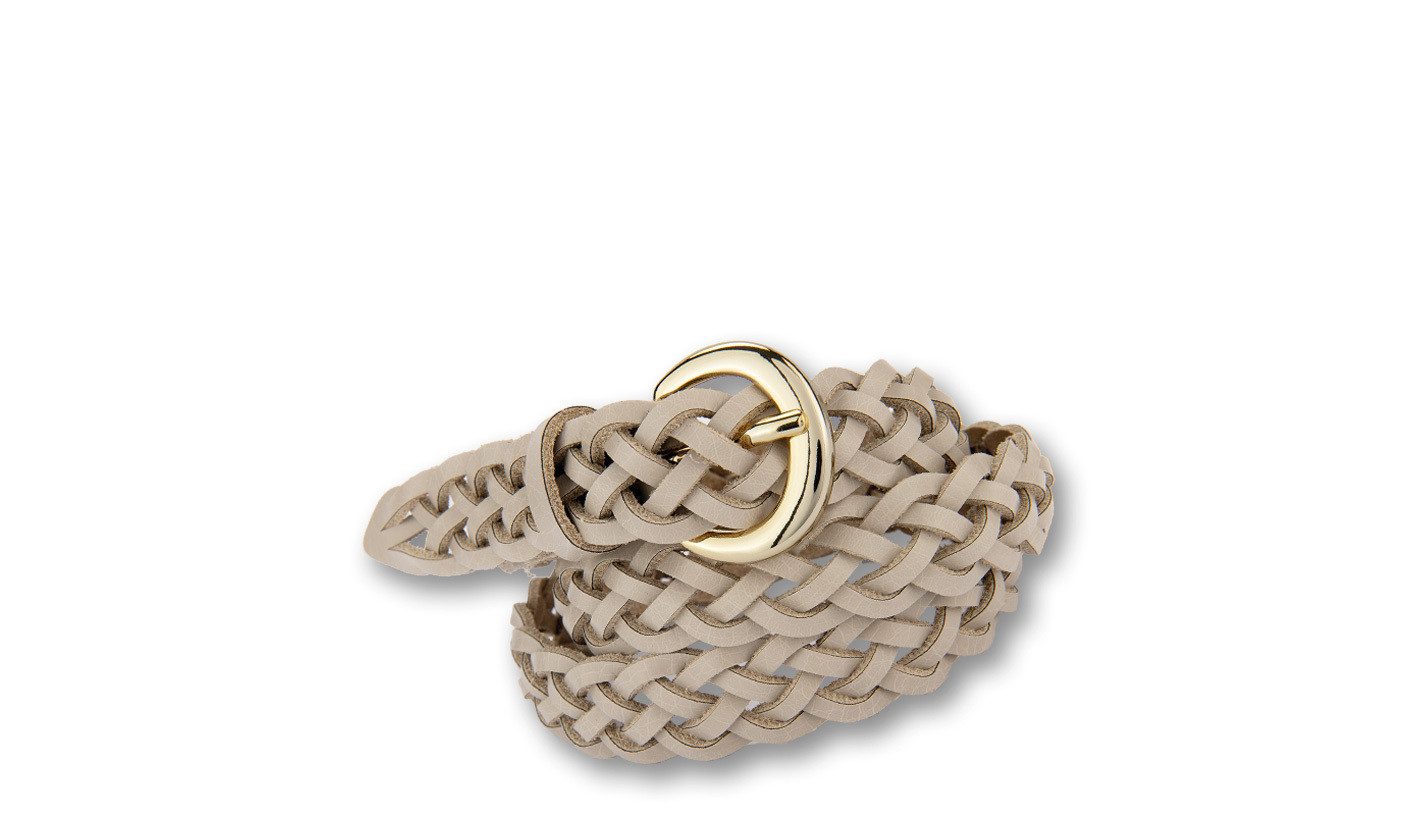BERND GÖTZ Flechtgürtel Flechtgürtel mit Goldschließe in Hufeisenform