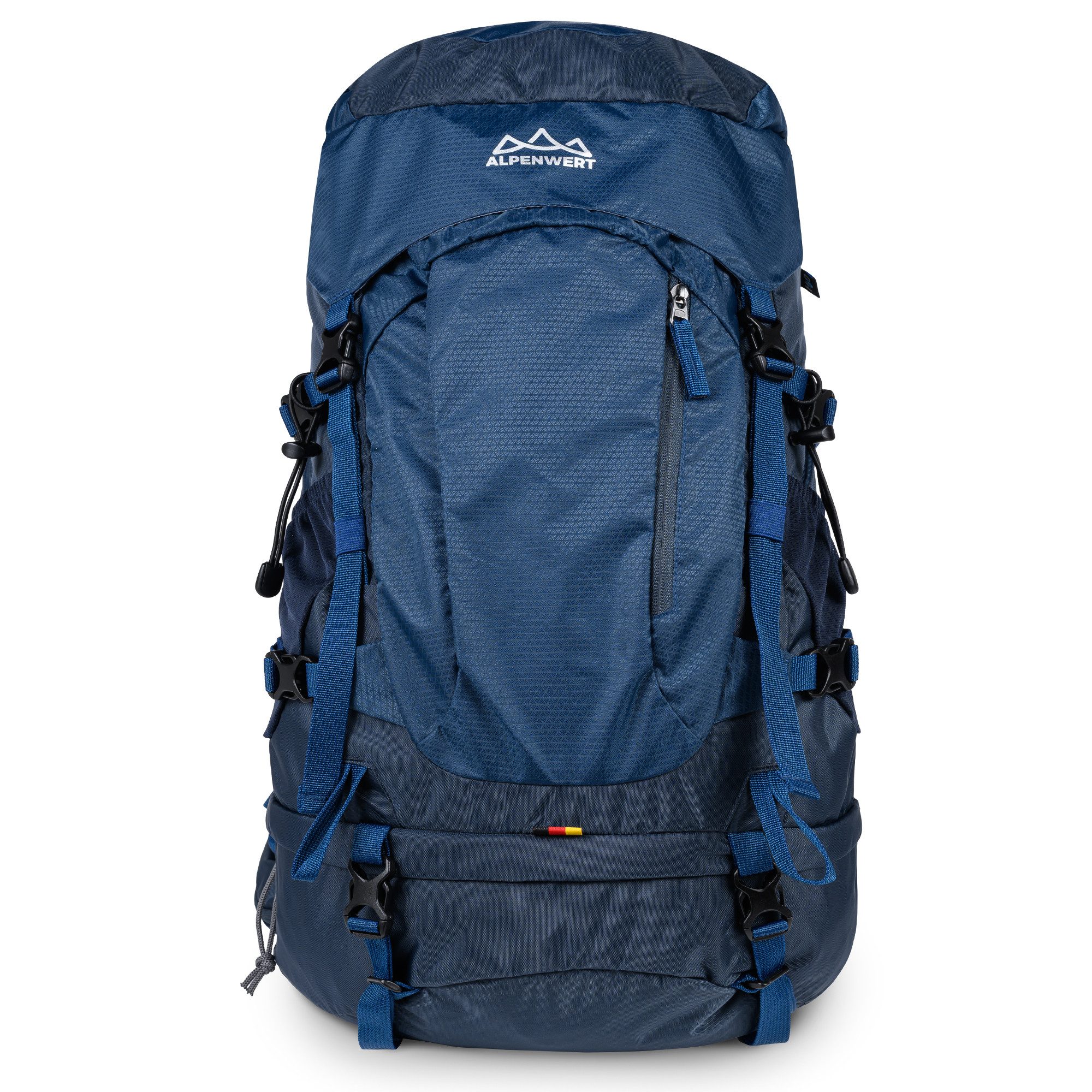 Alpenwert Wanderrucksack 32L wasserdichter Trekkingrucksack mit Regenschutz & Trinksystem, Wasserdichtes, PU-beschichtetes Außenmaterial