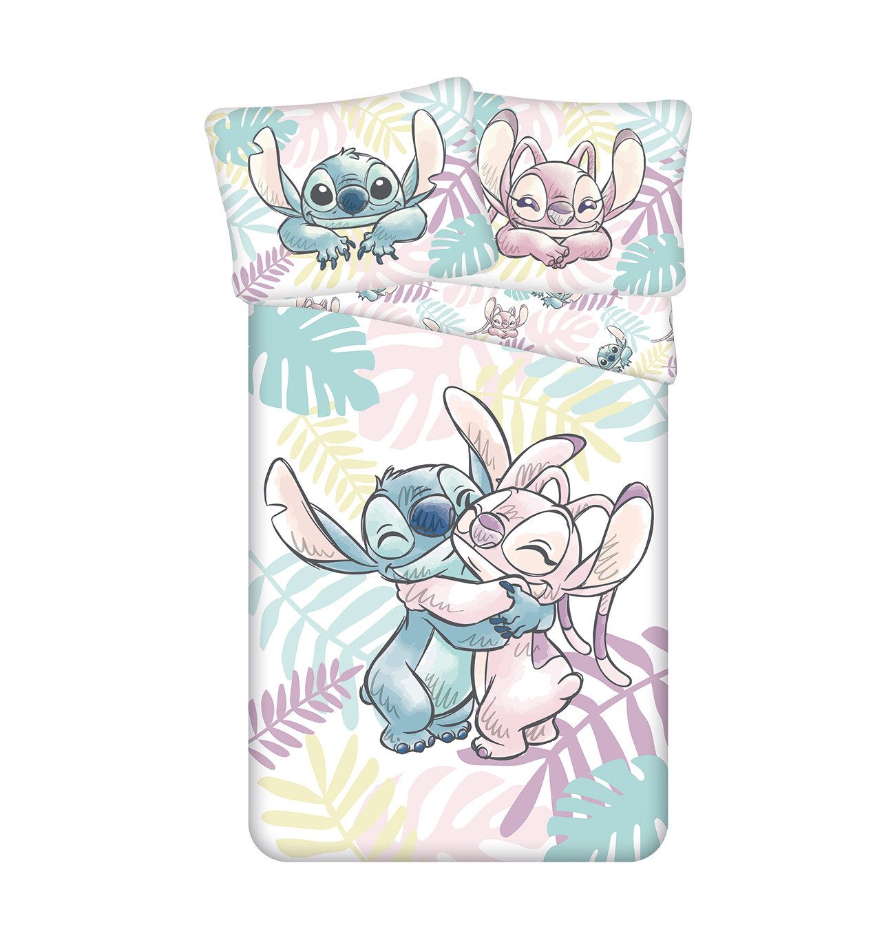 Lilo & Stitch Wendebettbezug Lilo und Stitch weiße Bettwäsche Kopfkissen Be günstig online kaufen