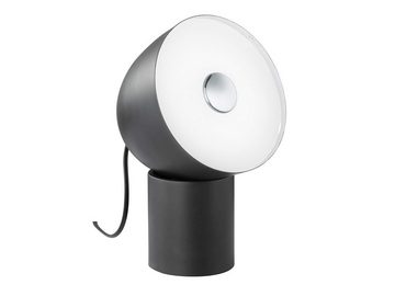 WOFI LED Nachttischlampe, LED fest integriert, Warmweiß, coole kleine Lampe Schwarz / Weiß, Fensterbank Treppenhaus, Höhe 25cm