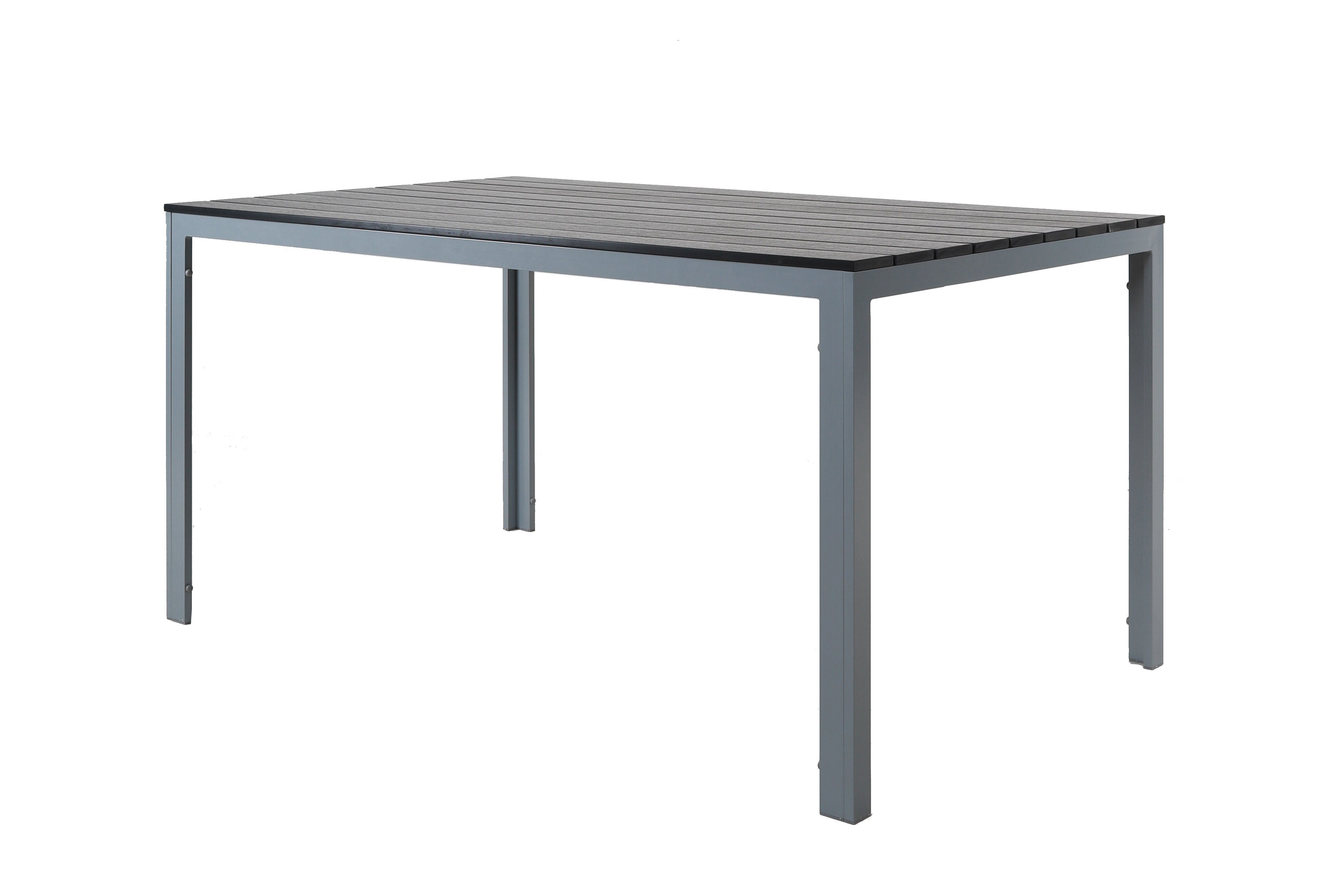 Home Feeling Gartentisch Alu Tisch mit Polywood Tischplatte ca. 150x90