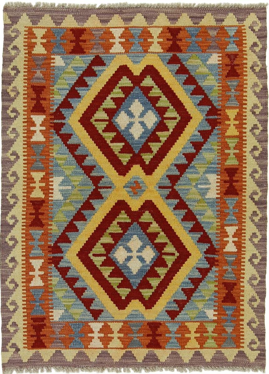 Orientteppich Kelim Afghan 85x114 Handgewebter rechteckig, Höhe: Nain Orientteppich, 3 mm Trading