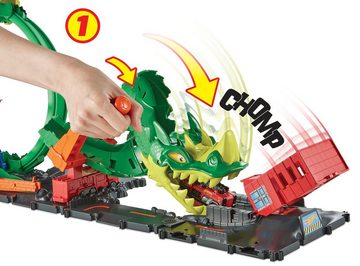 Hot Wheels Autorennbahn City Drachen-Angriff Looping Set, inklusive 1 Spielzeugauto