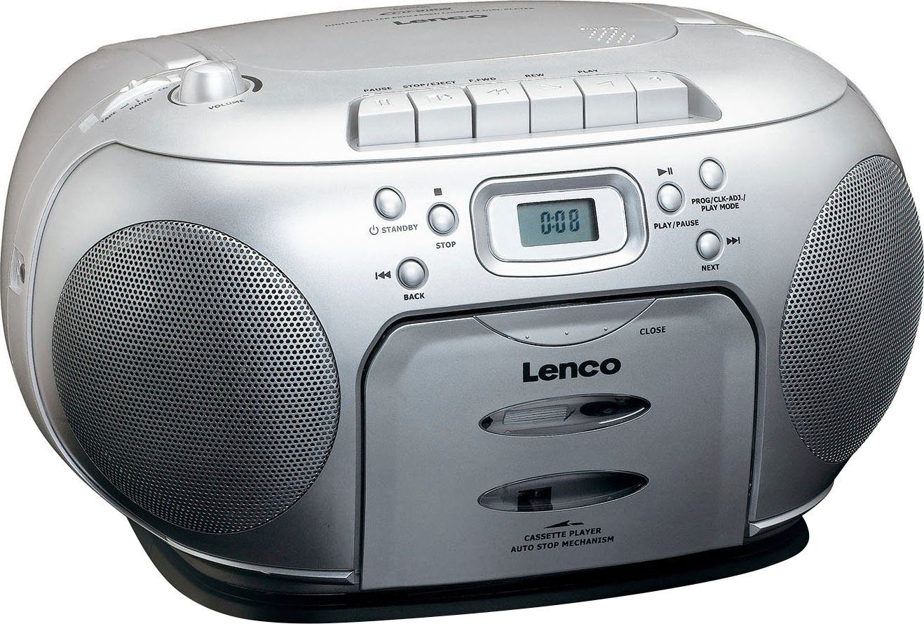 Lenco SCD-420SI CD-Radiorecorder (FM-Tuner), integrierte Zwei Lautsprecher