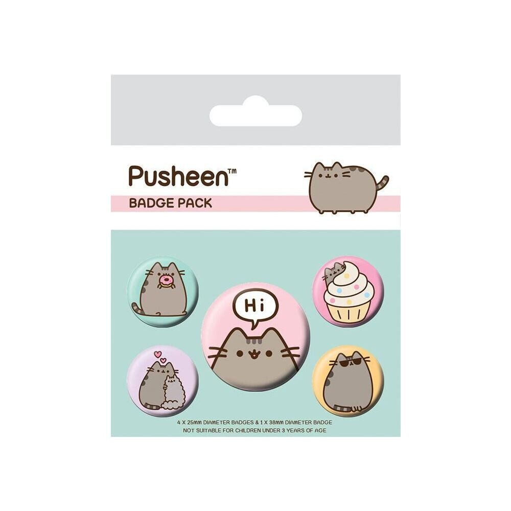 Pyramid International Anstecknadel Pusheen Ansteck-Buttons 5er-Pack Pusheen Says Hi