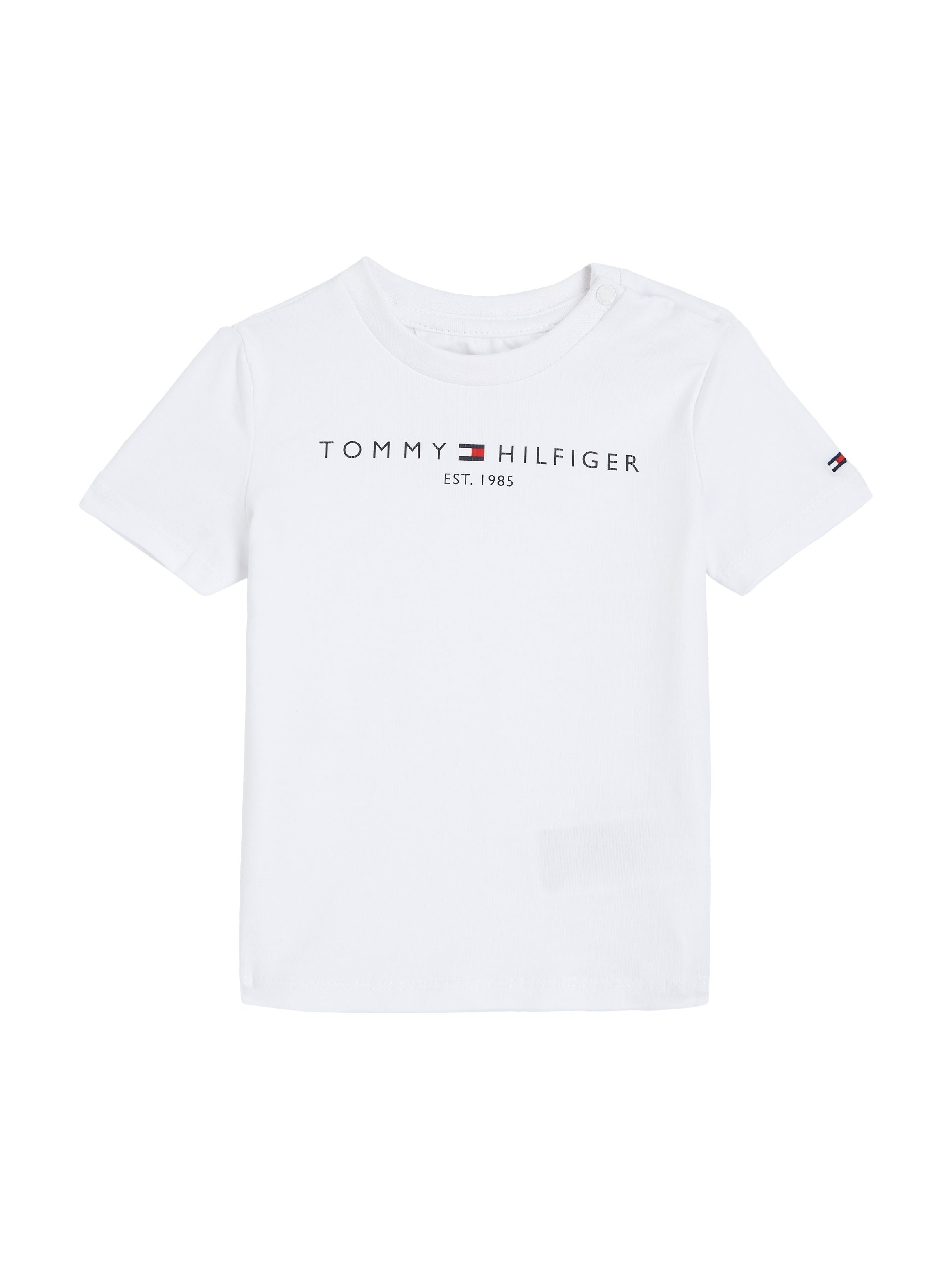 Tommy Hilfiger Rundhalsshirt BABY ESSENTIAL TEE S/S mit Tommy Hilfiger Logo-Schriftzug White