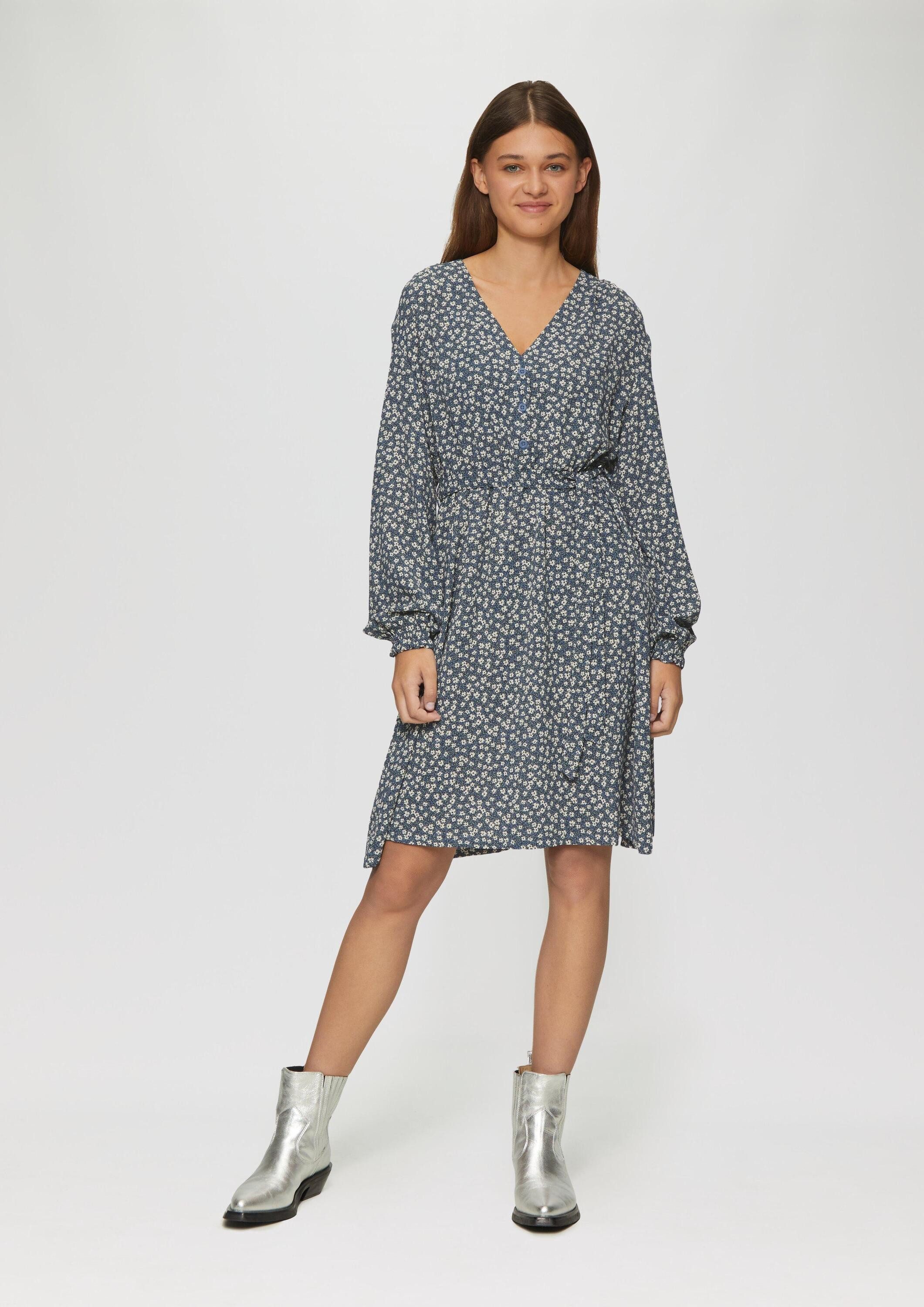 QS Minikleid Kleid Kurzes Crêpe-Kleid mit günstig online kaufen