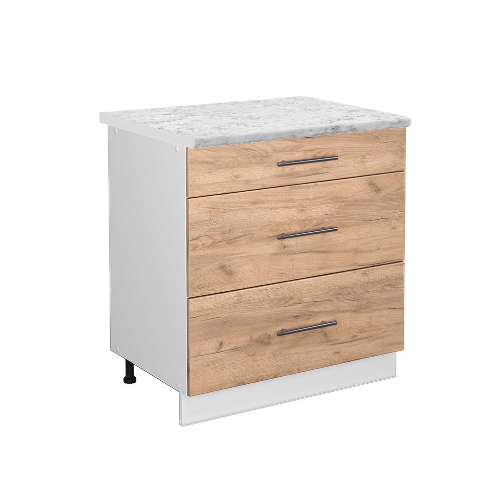 Vicco Unterschrank Fame-Line, Goldkraft Eiche/Weiß, 80 günstig online kaufen