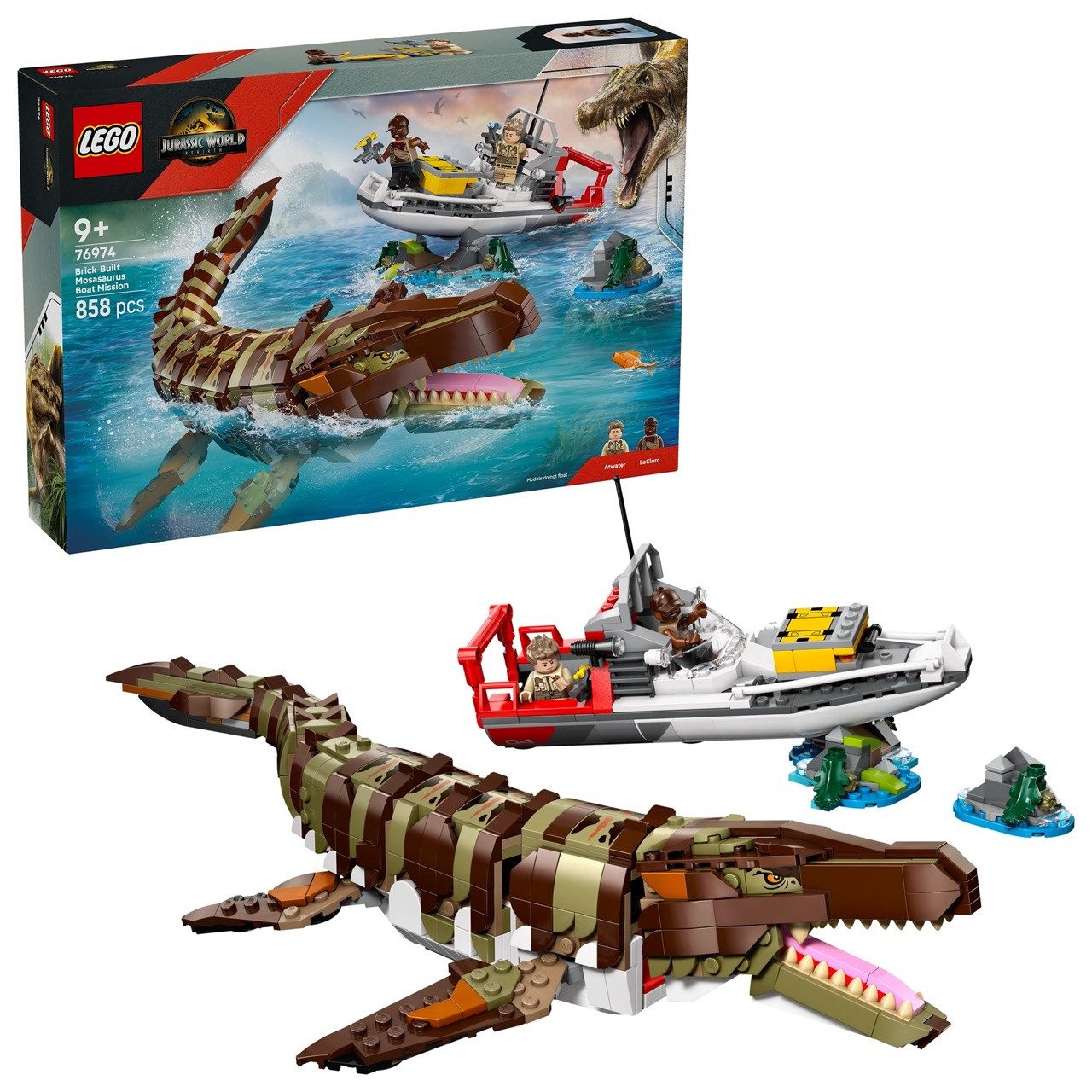 LEGO® LEGO® 76974 Jurassic World - Mosasaurier: Die Bootmission - Rare Item Konstruktions-Spielset