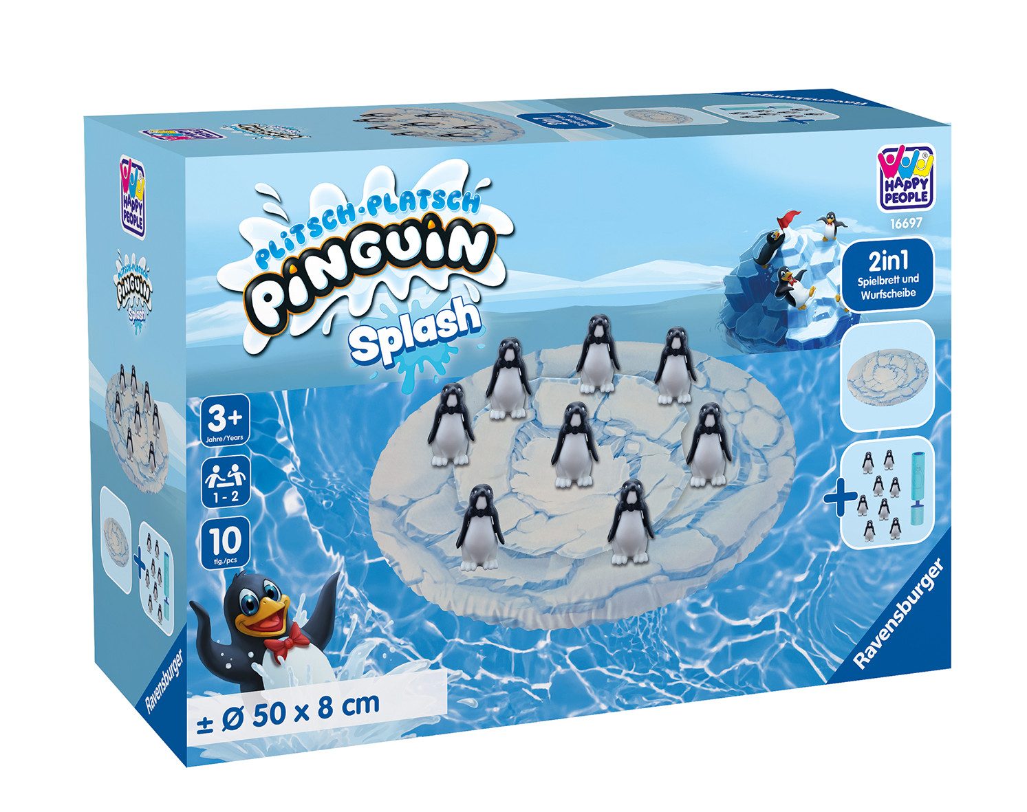 Happy People Spiel Ravensburger Der Eisberg wackelt, Outdoorspiel, mit Foamshooter
