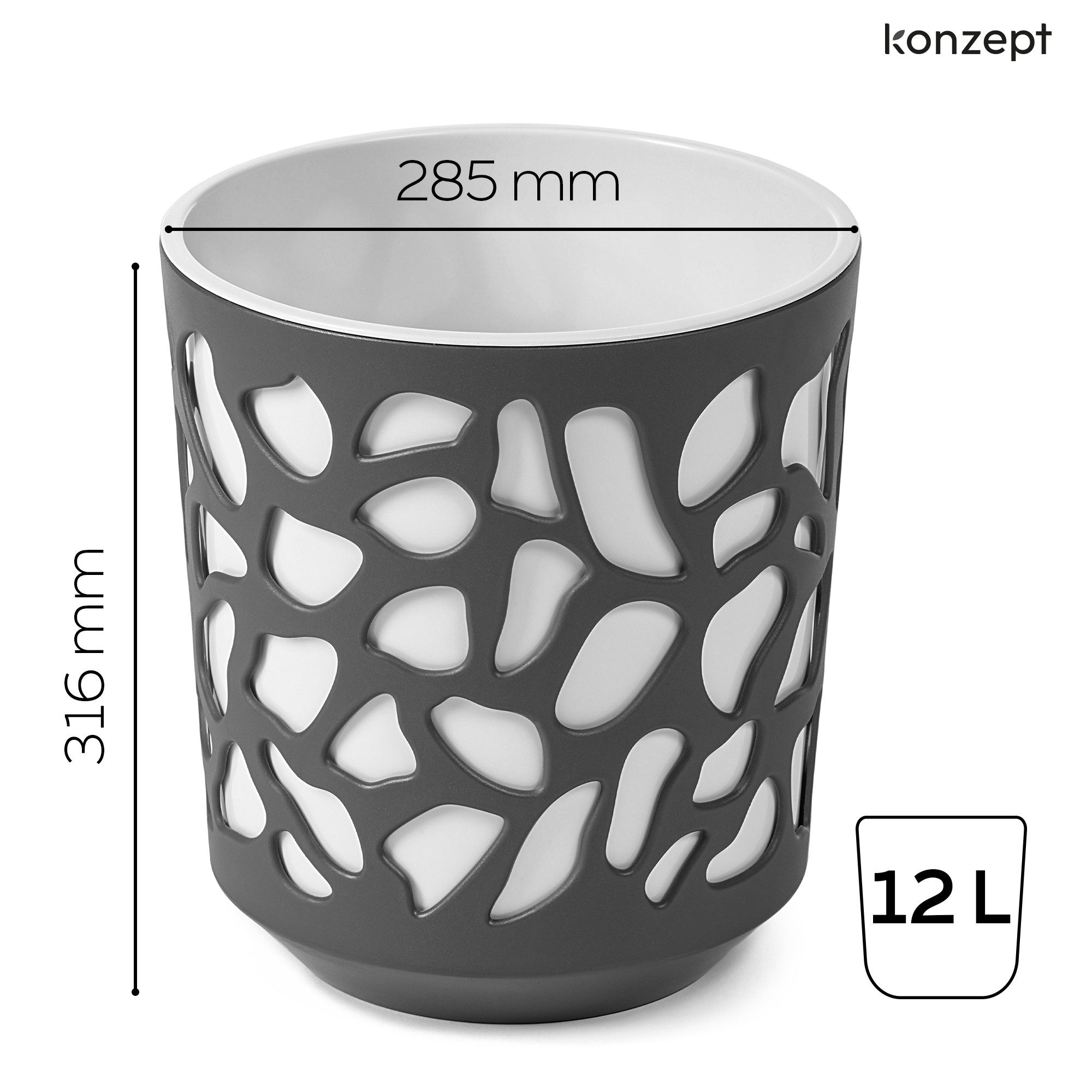 KONZEPT Blumentopf 30 cm Durchmesser 12 günstig online kaufen